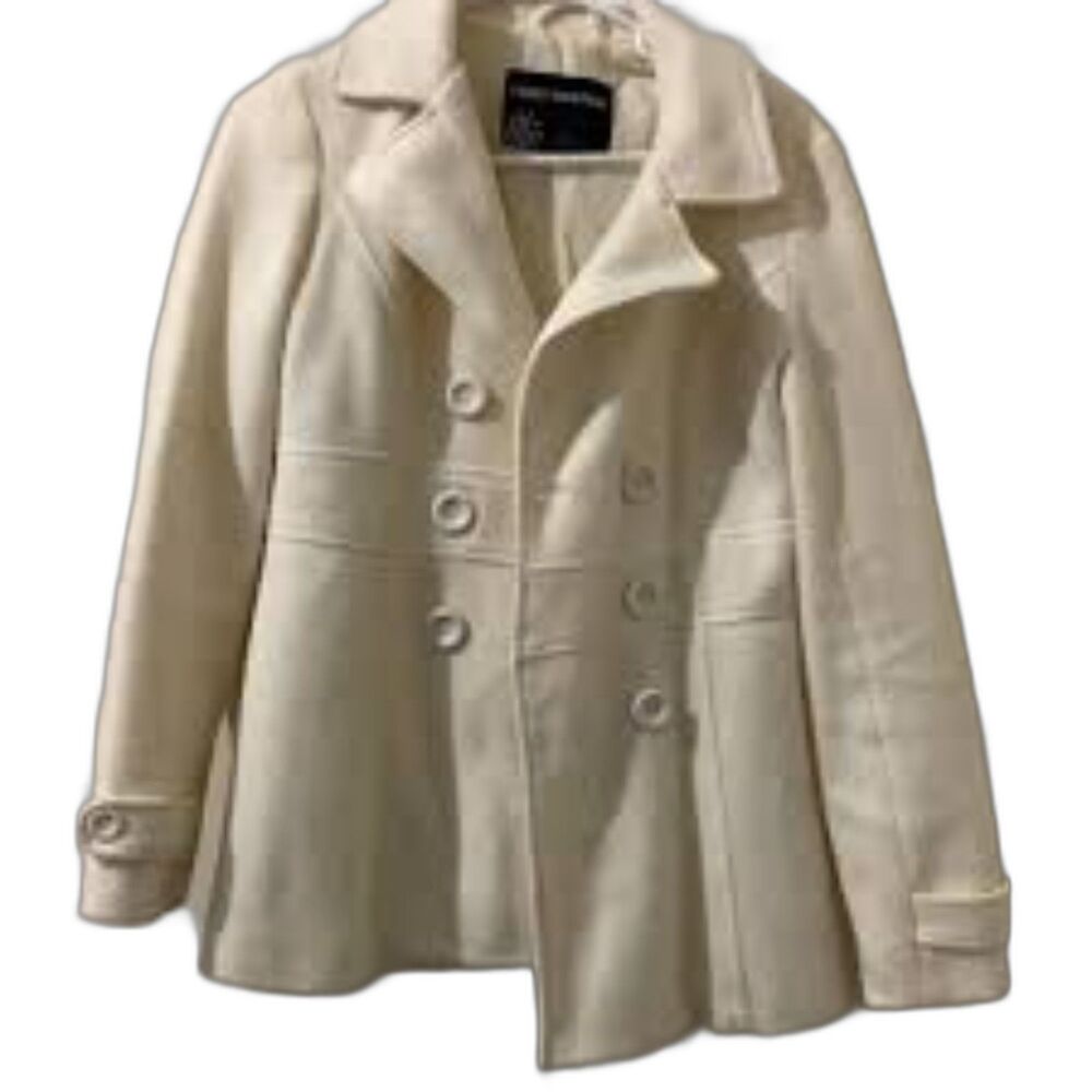 Women's White Double-Breasted Coat